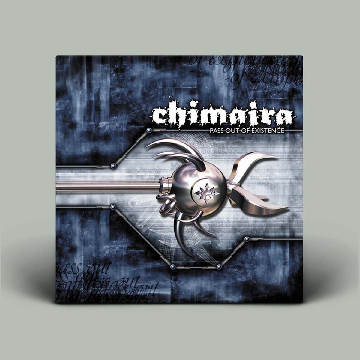 Album cover for 'Pass Out of Existence' by chimaira on a gray background