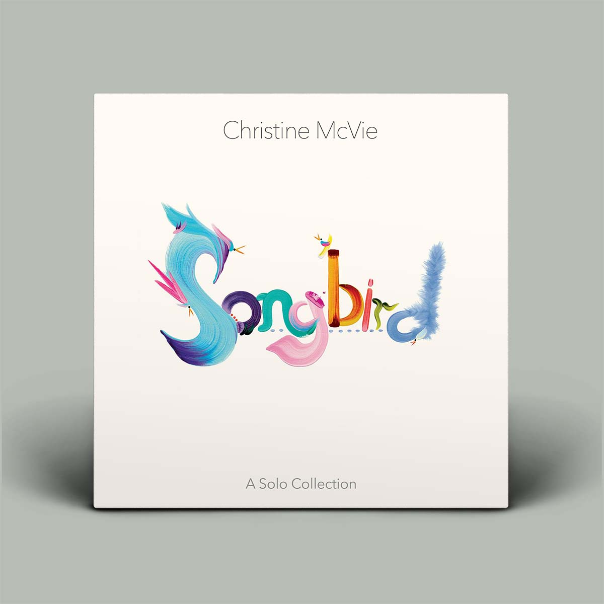 Album cover for 'Songbird' by Christine McVie on a gray background