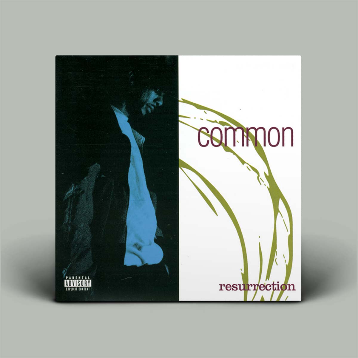 Album cover for 'Resurrection' by Common on a gray background