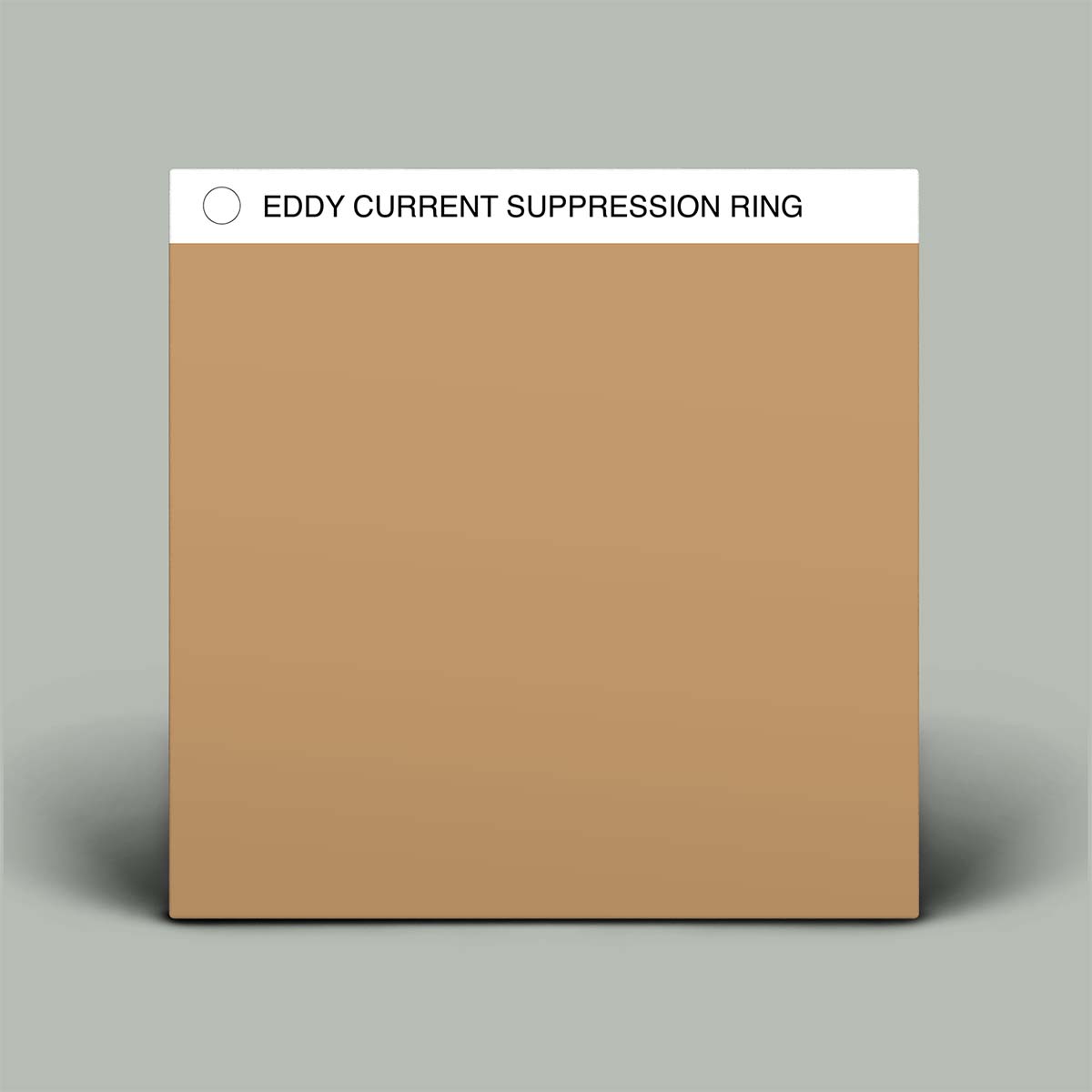 Brown box with 'Eddy Current Suppression Ring' text on a gray background