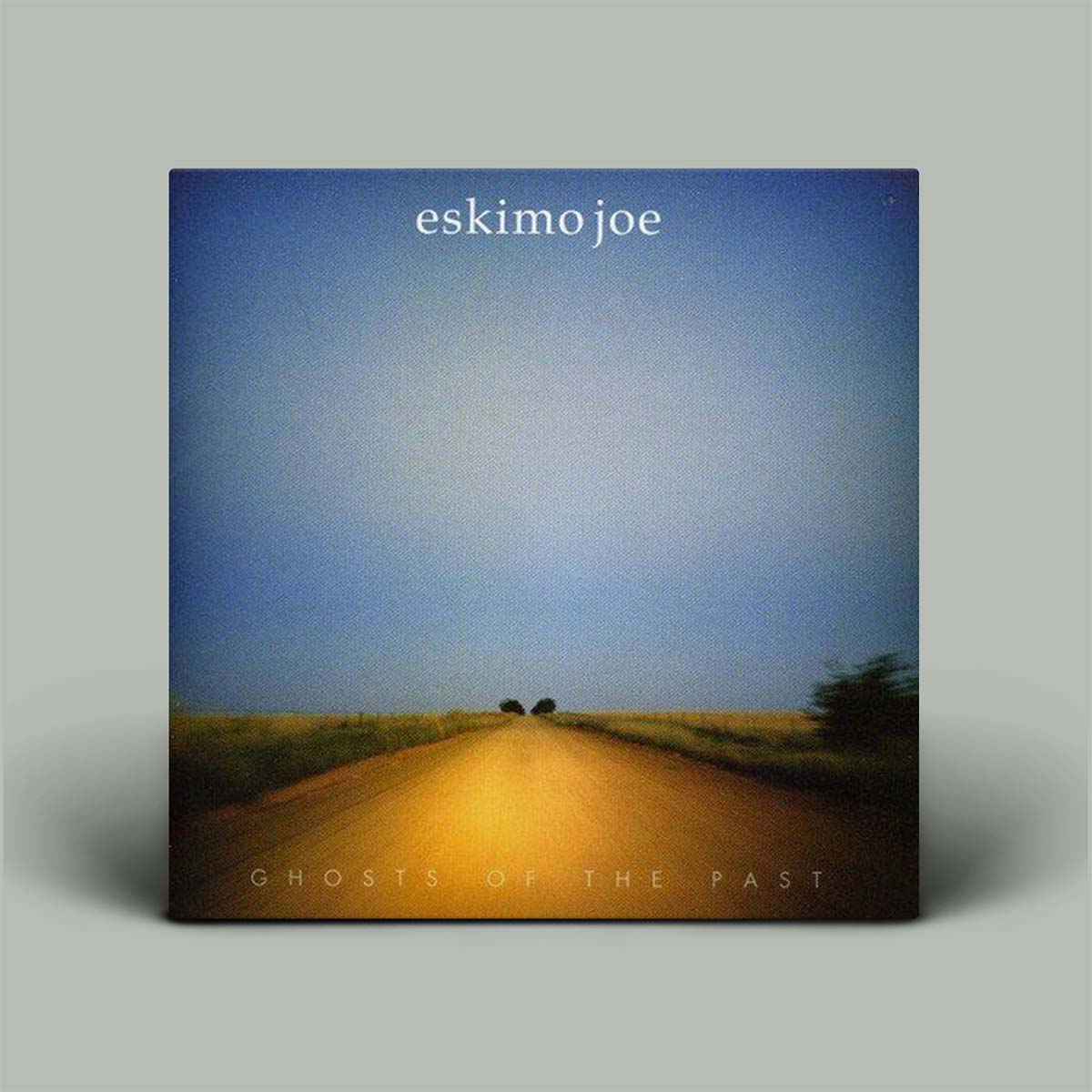 Album cover for 'Ghosts of the Past' by Eskimo Joe with a road and field design.