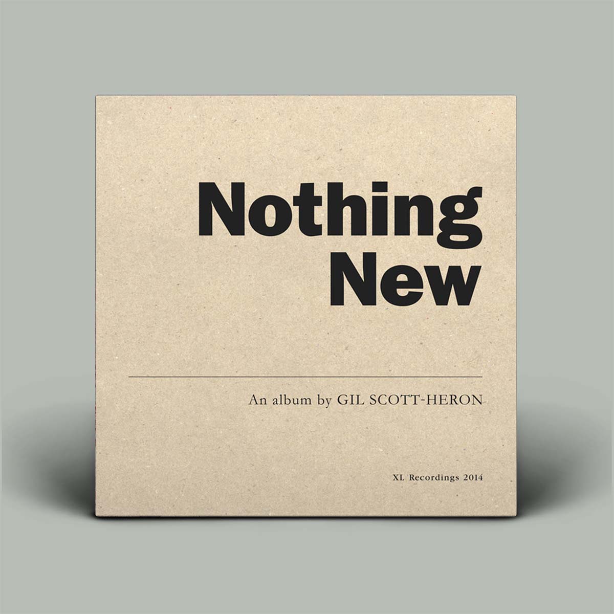 Album cover of 'Nothing New' by Gil Scott-Heron on a gray background