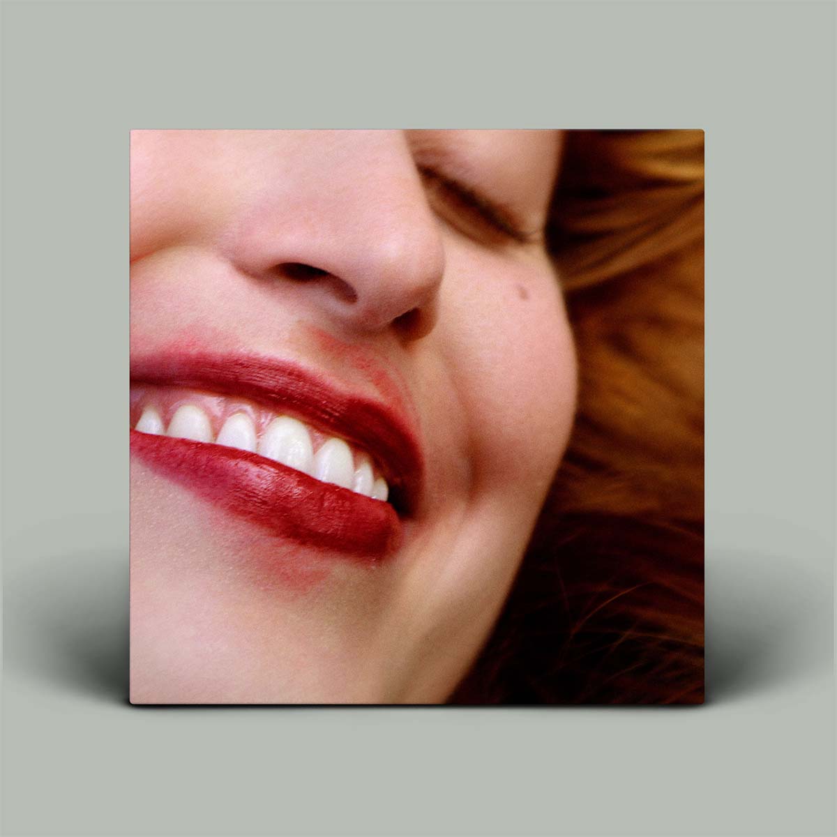 Close-up of a person's face with a focus on lips and nose.