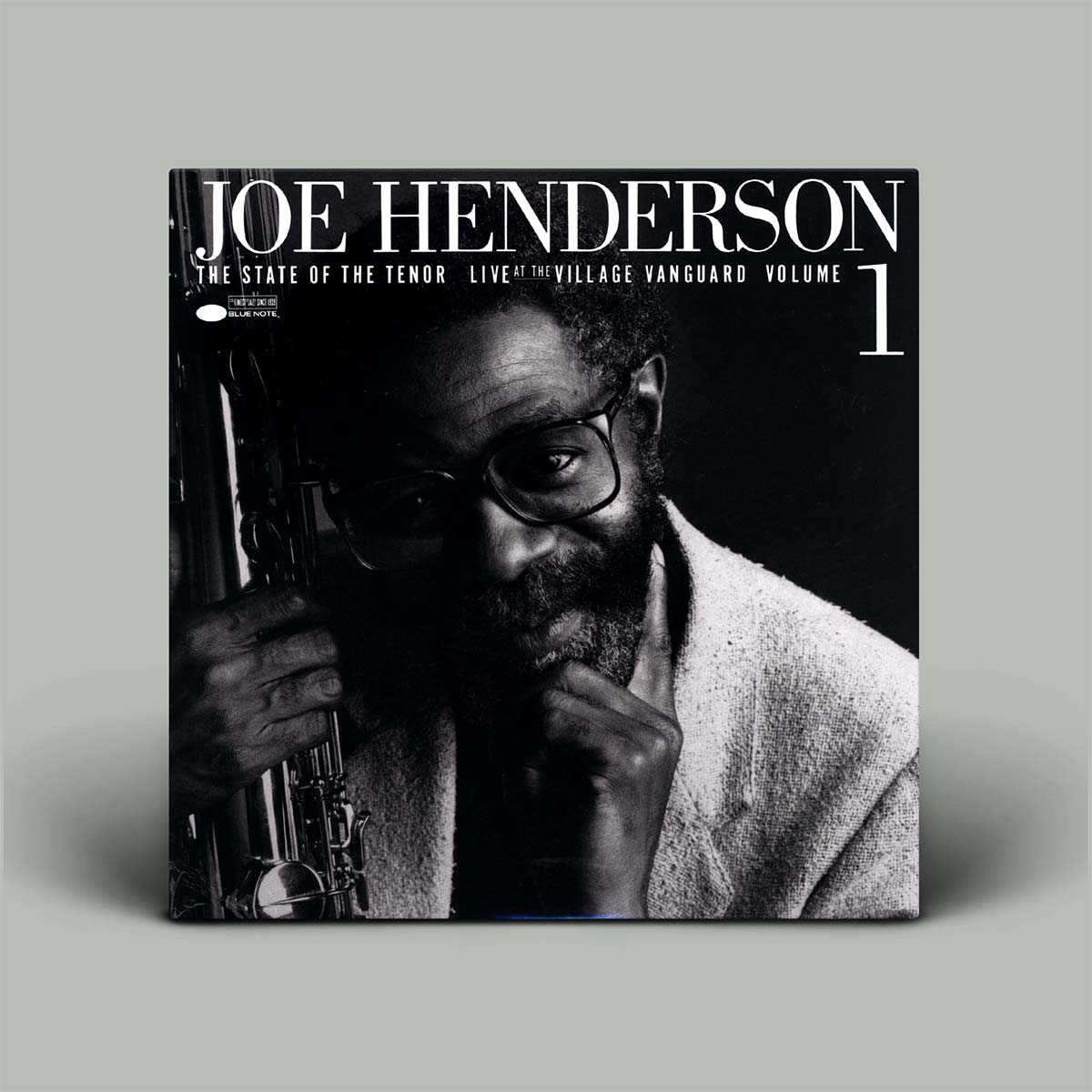Album cover of Joe Henderson's 'The State of the Tenor' with a black and white photo of the musician holding a saxophone.