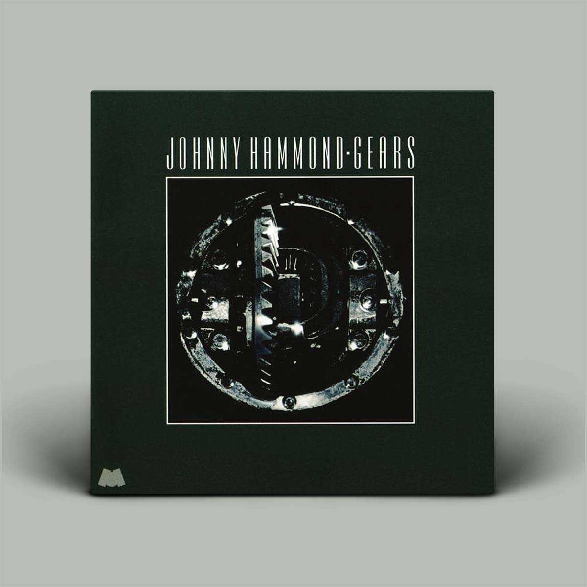 Album cover with 'Johnny Hammond Gears' text and gear design on a black background