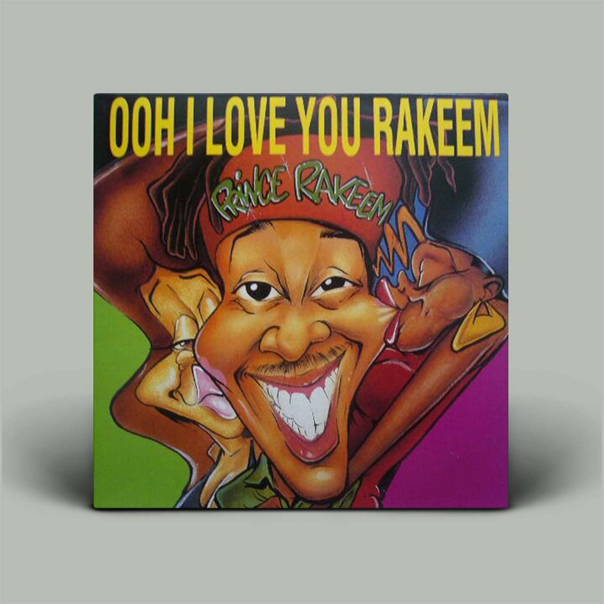 Album cover for 'Ooh I Love You Rakeem' with a colorful design and caricatured face.