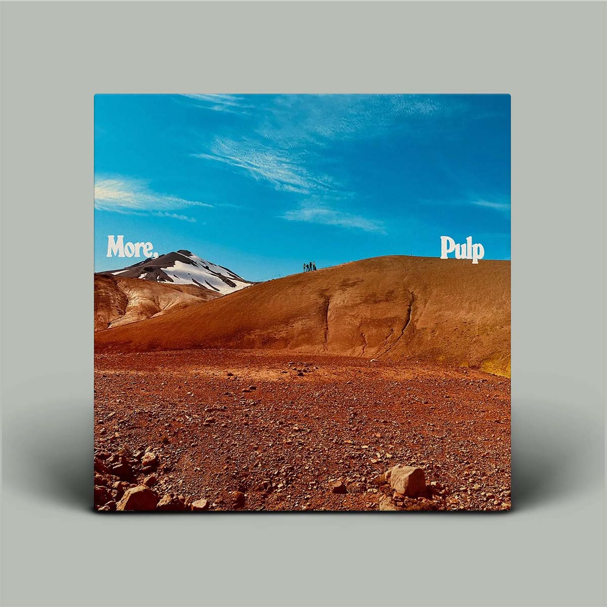 Album cover with desert landscape and blue sky, featuring the text 'More Pulp'.