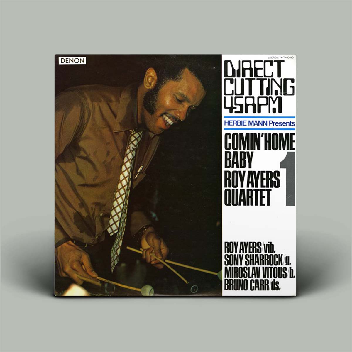 Album cover showing a man drumming