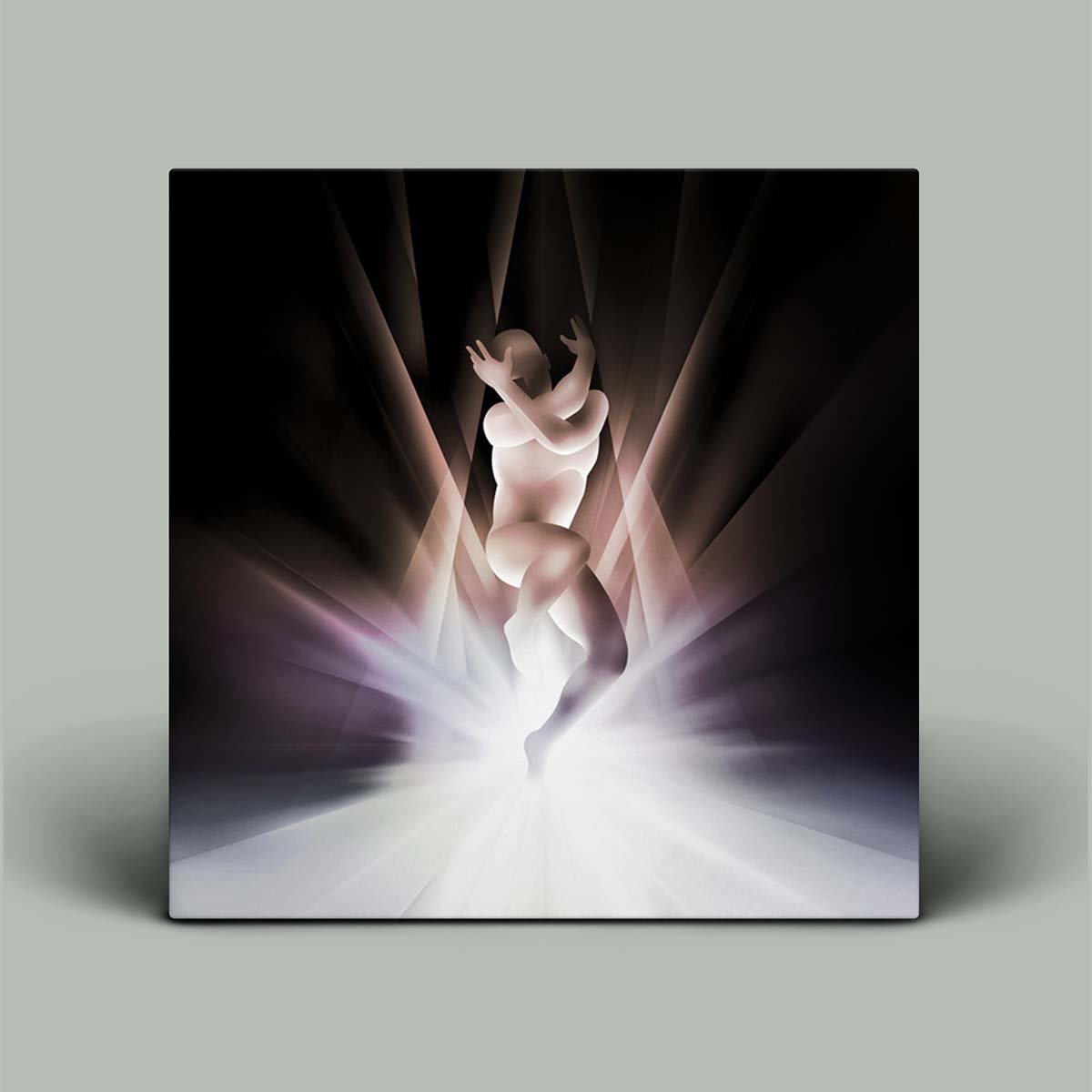 Abstract artwork of a nude figure with a blurred background