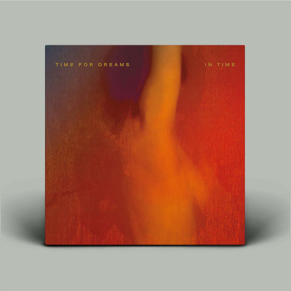 Album cover with abstract design and text 'Time for Dreams' and 'In Time' on a gray background