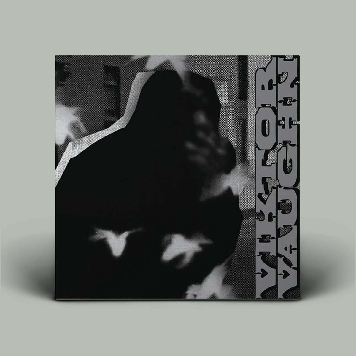 Album cover with a black cat silhouette and text on a gray background