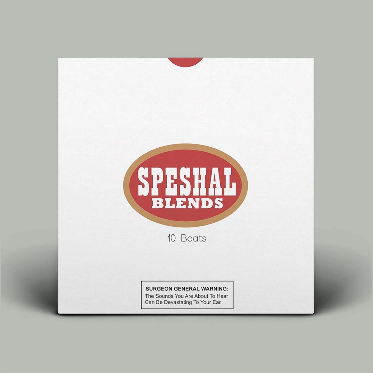 Speshal Blends product packaging on a gray background