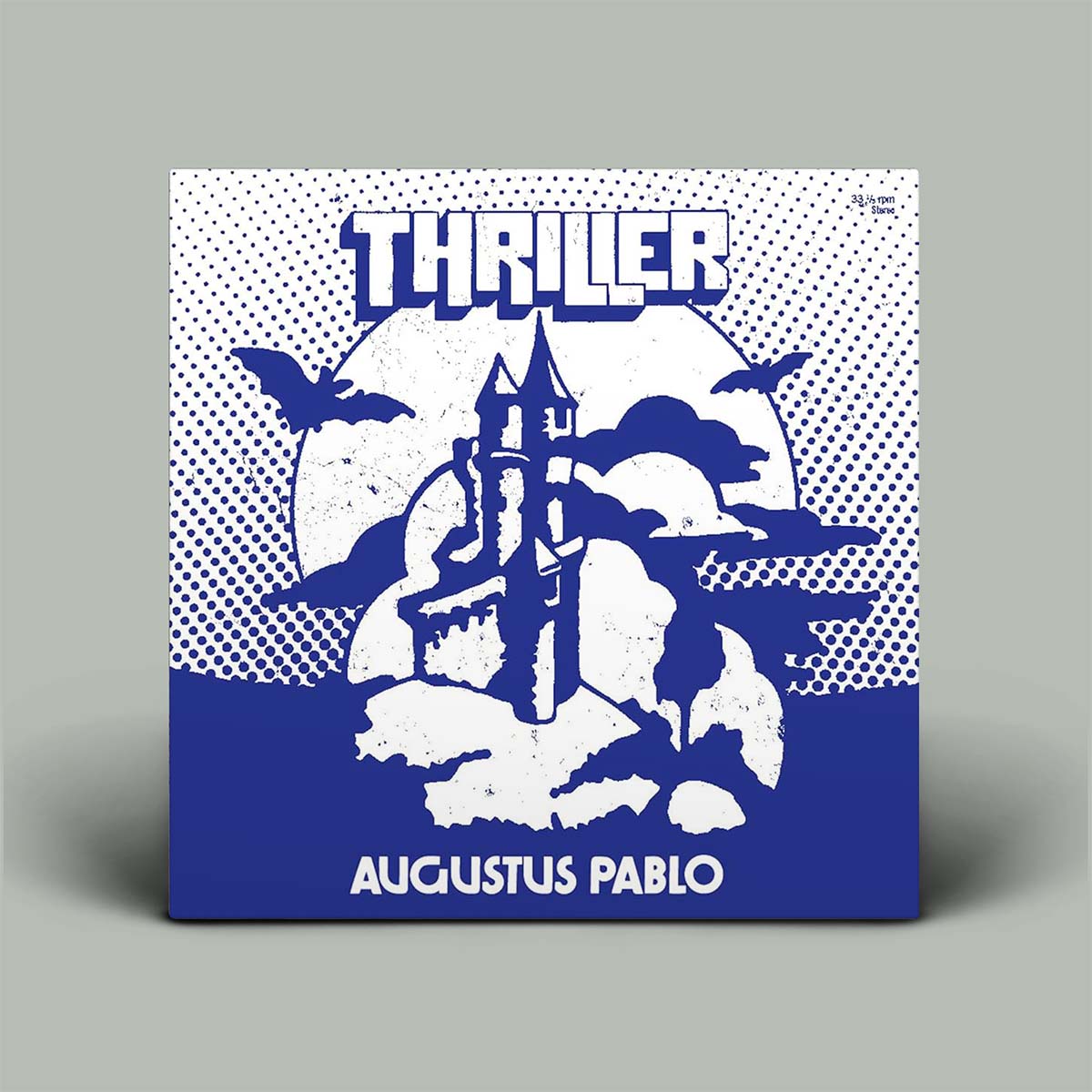 Album cover for 'Thriller' by Augustus Pablo with a castle and bats design.