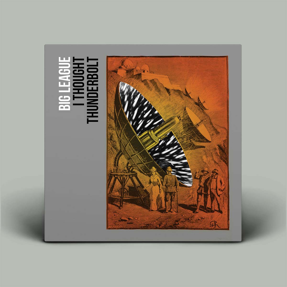 Book cover with illustration of a large aircraft and people, titled 'Big League I Thought Thunderbolt'.