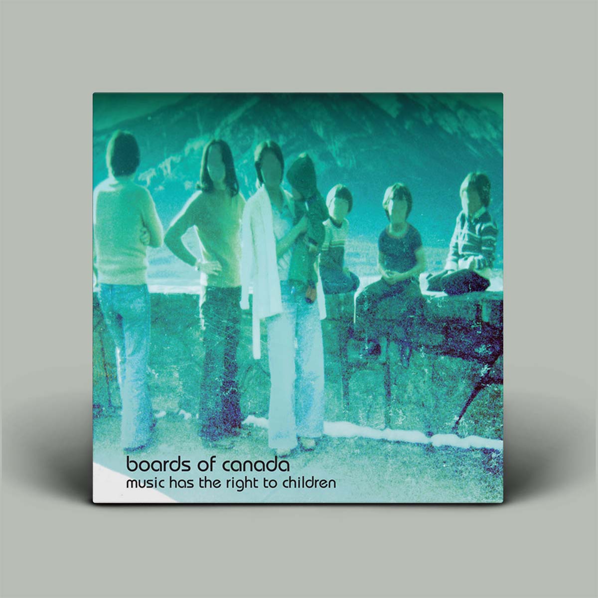 Album cover for 'Music Has the Right to Children' by Boards of Canada on a gray background