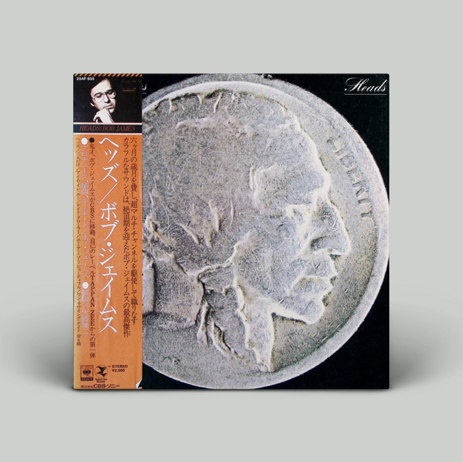 Album cover with a textured design and text on a gray background