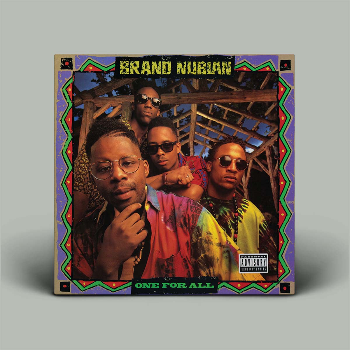 Album cover of 'One For All' by Brand Nubian on a gray background