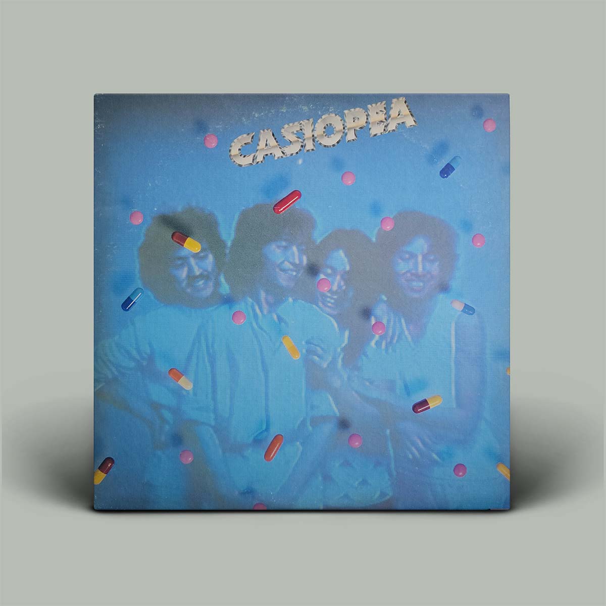 Album cover for 'Casiopéa' with a blue background and colorful accents.