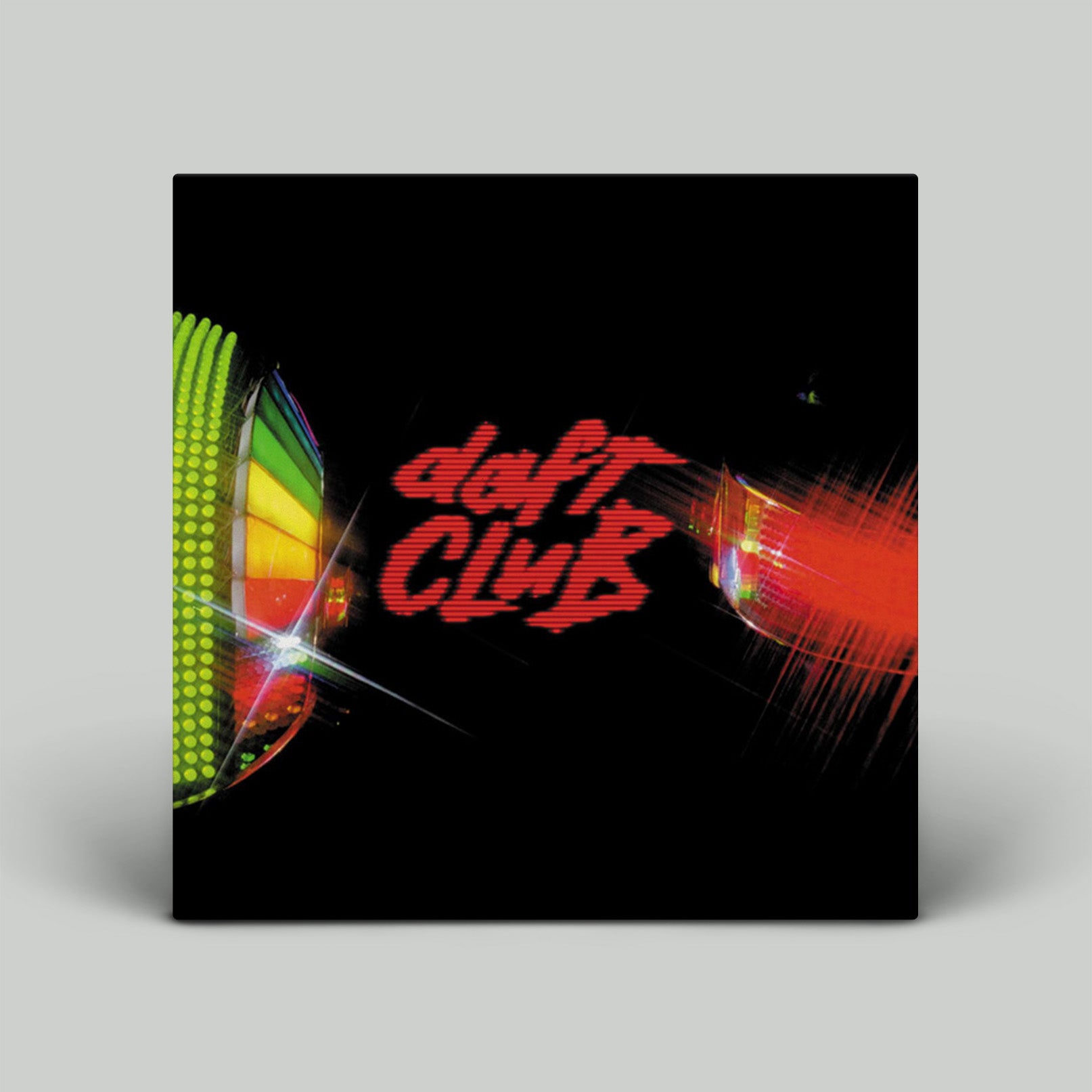 Album cover with 'daft club' text and colorful design elements on a black background