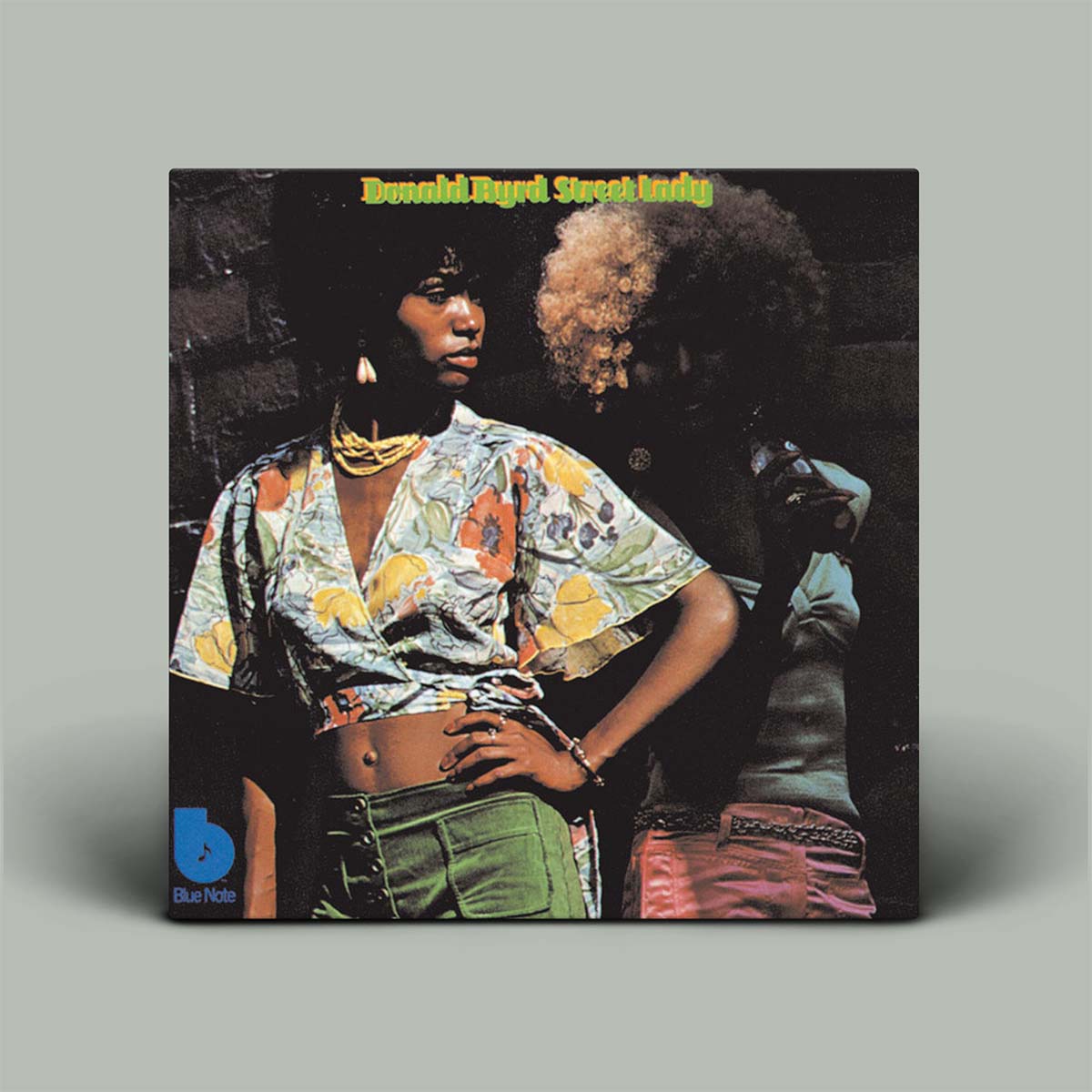 Donald Byrd's 'Street Lady' vinyl record album cover on Blue Note, displayed as a square product mockup against a solid gray background.