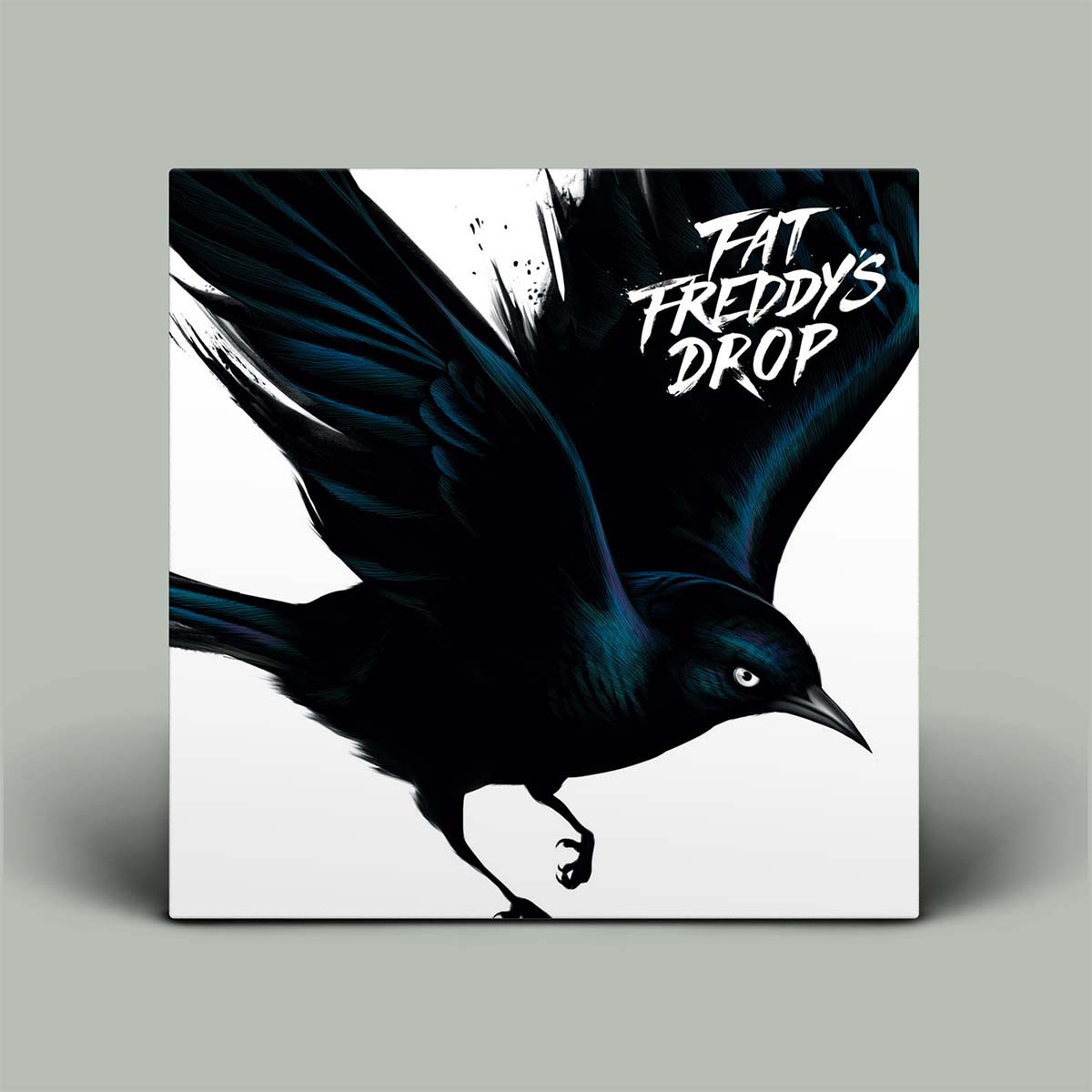 A square album cover for 'Fat Freddy's Drop' featuring a black bird illustration on a white background, displayed against a neutral gray backdrop.