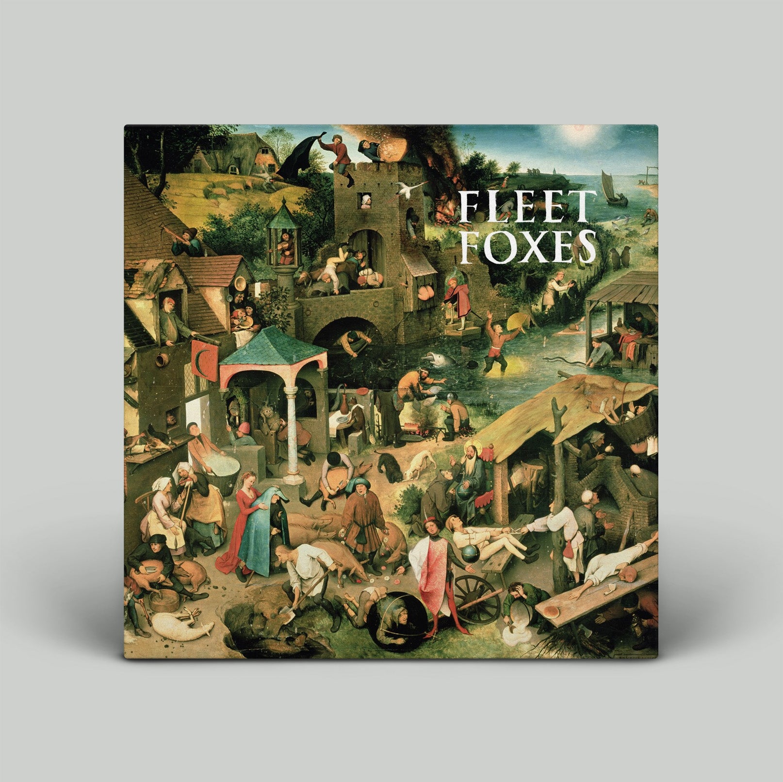 Vinyl album cover with 'Fleet Foxes' text and detailed artwork