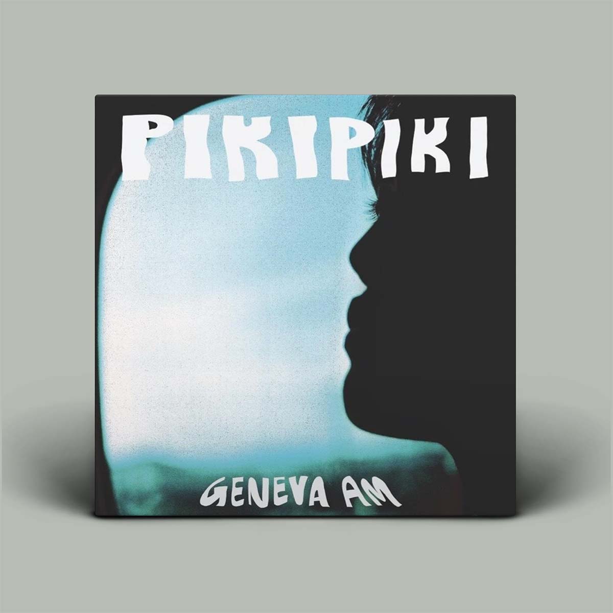 Album cover with silhouette and 'Pikipiki Geneva AM' text on a gray background