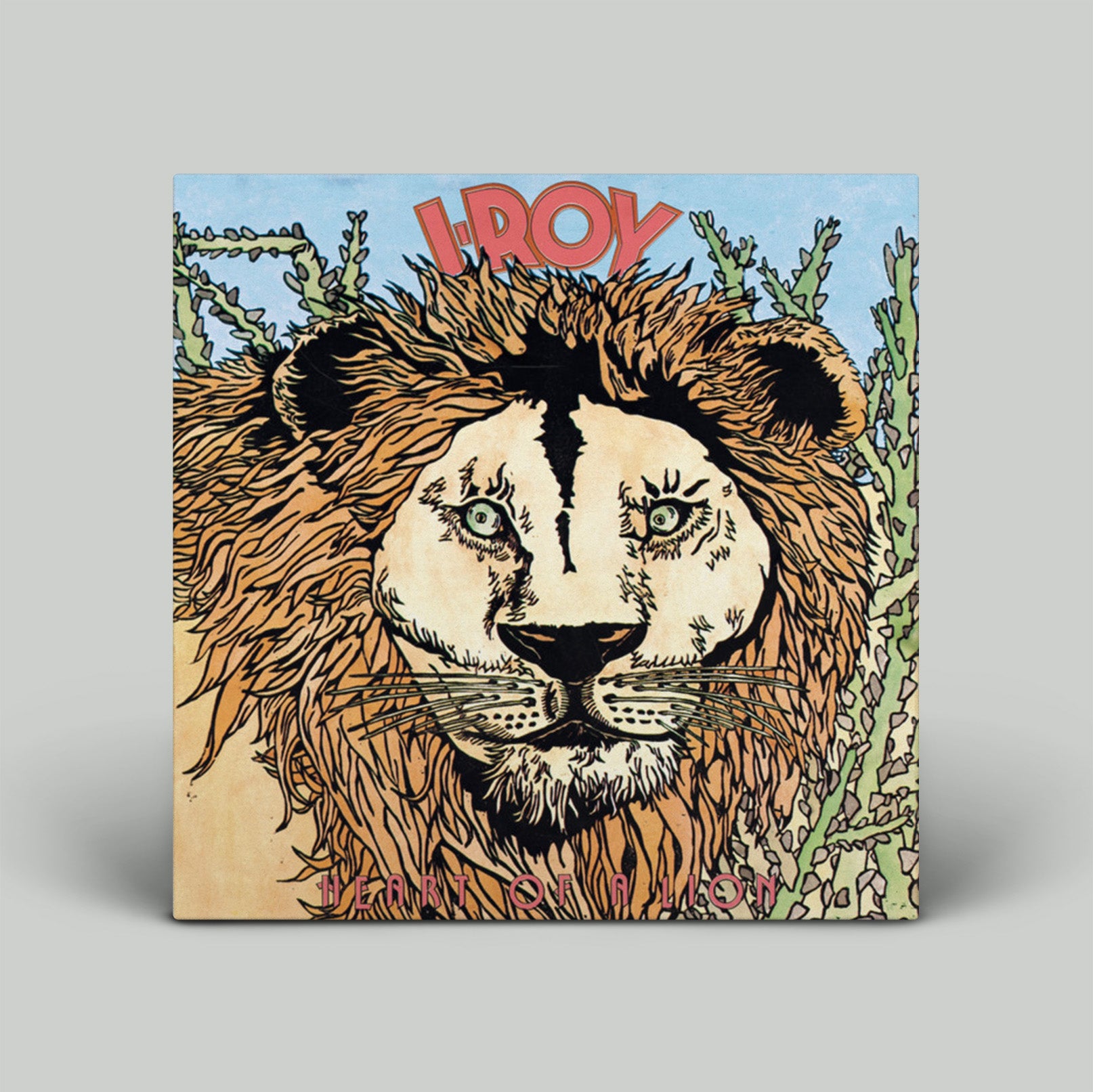 Album cover with a lion illustration and 'L-Roy' text on a gray background