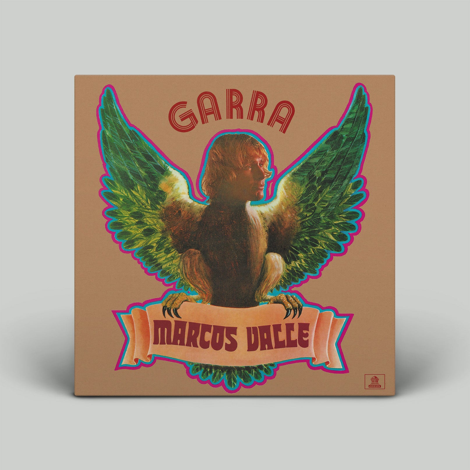 Album cover with an angelic figure and 'GARRA MARCOS VALLE' text on a beige background