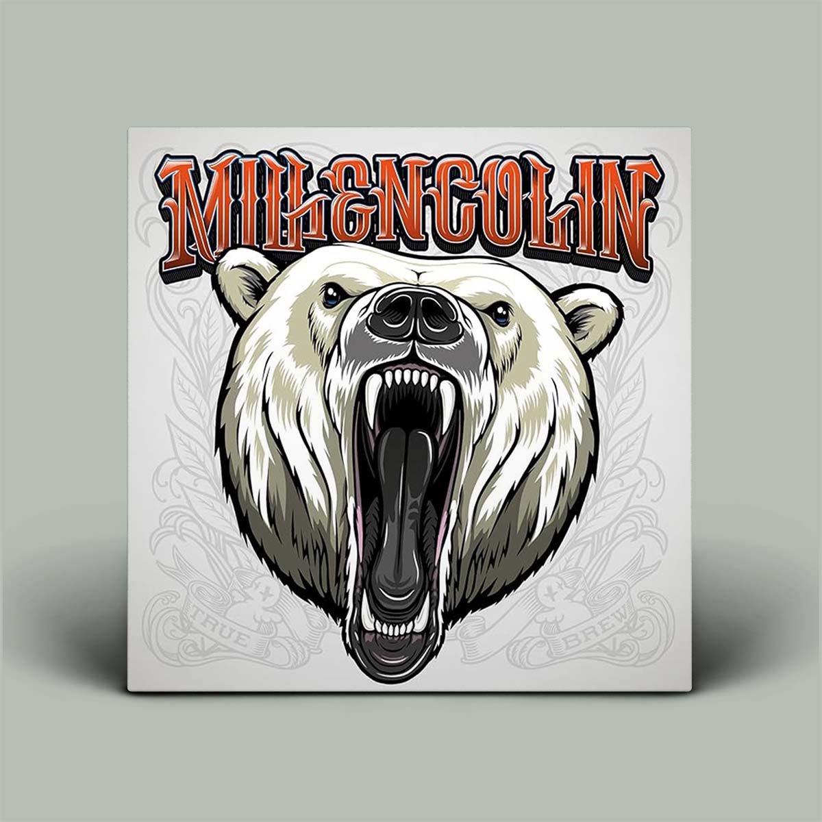 Album cover with a bear illustration and 'Millencolin' text on a gray background