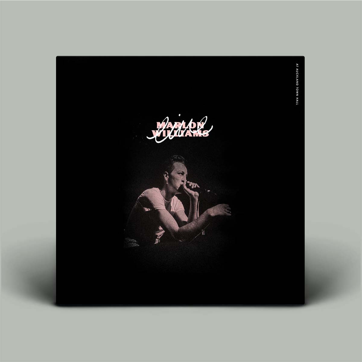 Album cover with a black and white photo of a person playing a guitar, featuring the name 'Marlon Williams'.