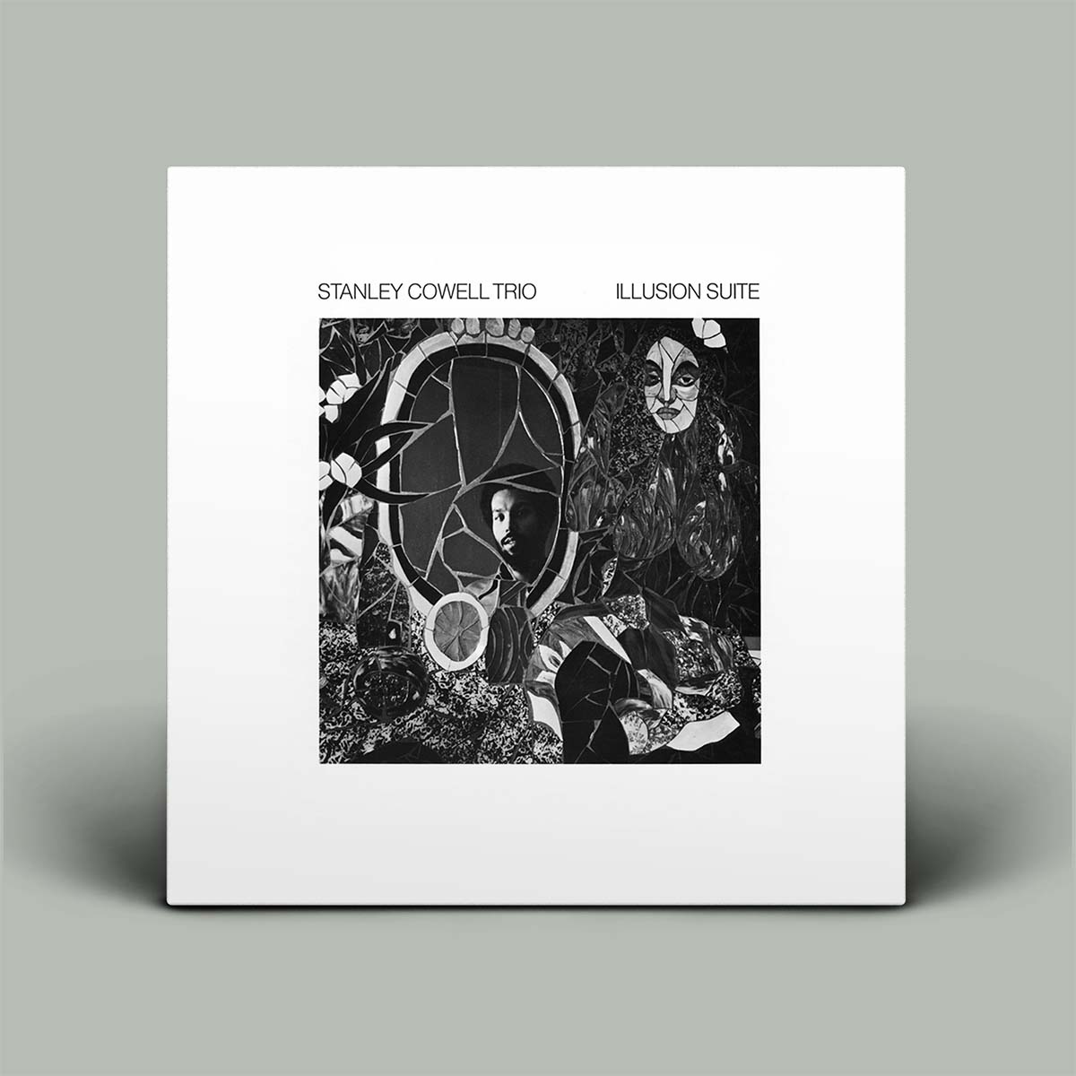 Album cover for 'Illusion Suite' by Stanley Cowell Trio on a gray background