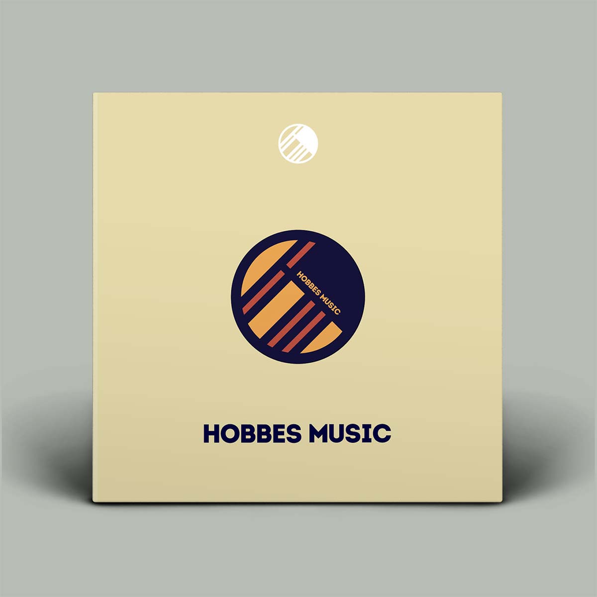 Beige music album cover with 'Hobbes Music' logo on a gray background