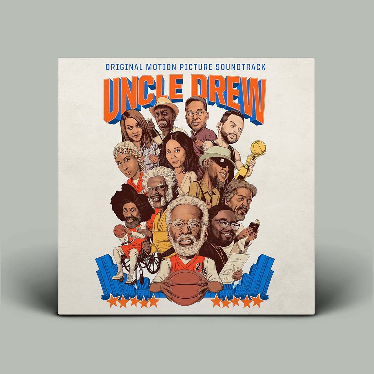 Album cover for 'Uncle Drew' original motion picture soundtrack featuring characters from the movie.