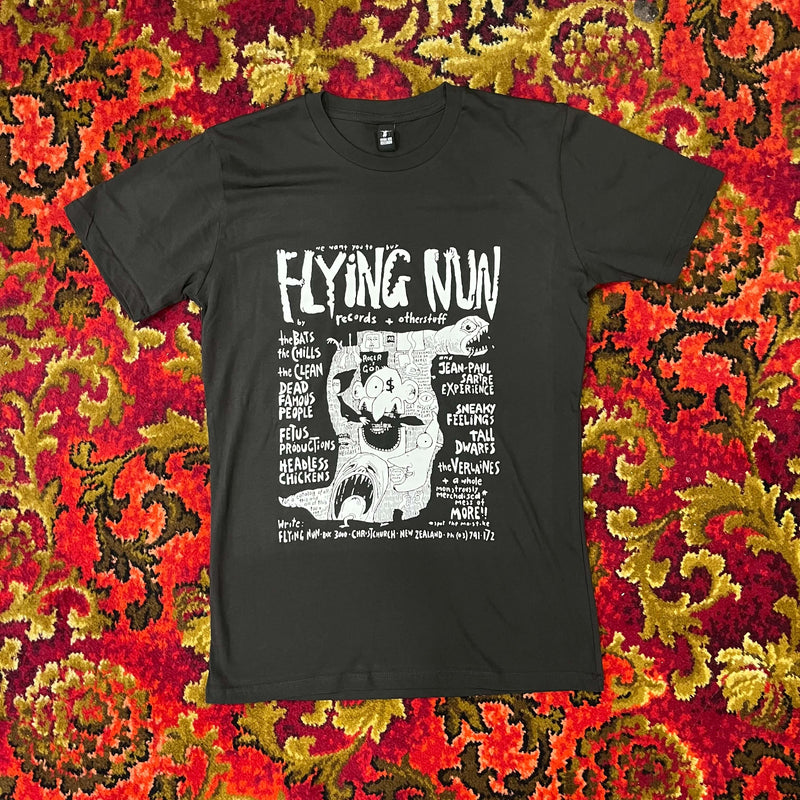 Flying Nun 1980s Print Advert T-Shirt - Chris Knox (Navy Blue)